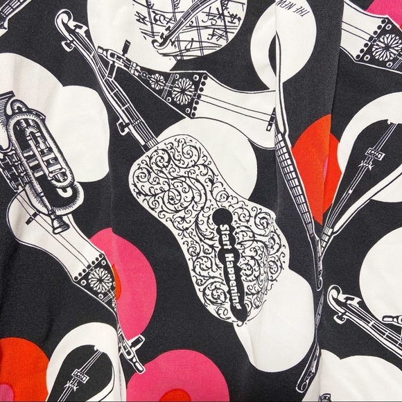 Vintage Martinique Women’s Long Sleeve Music Instruments Button up‎ Size Large - Picture 9 of 9